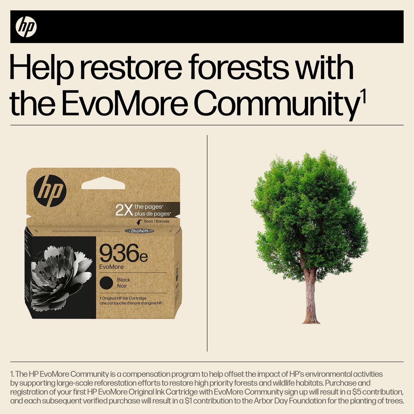HP 936e EvoMore Black Original Ink Cartridge, 2,500 pages, 4S6V6LN