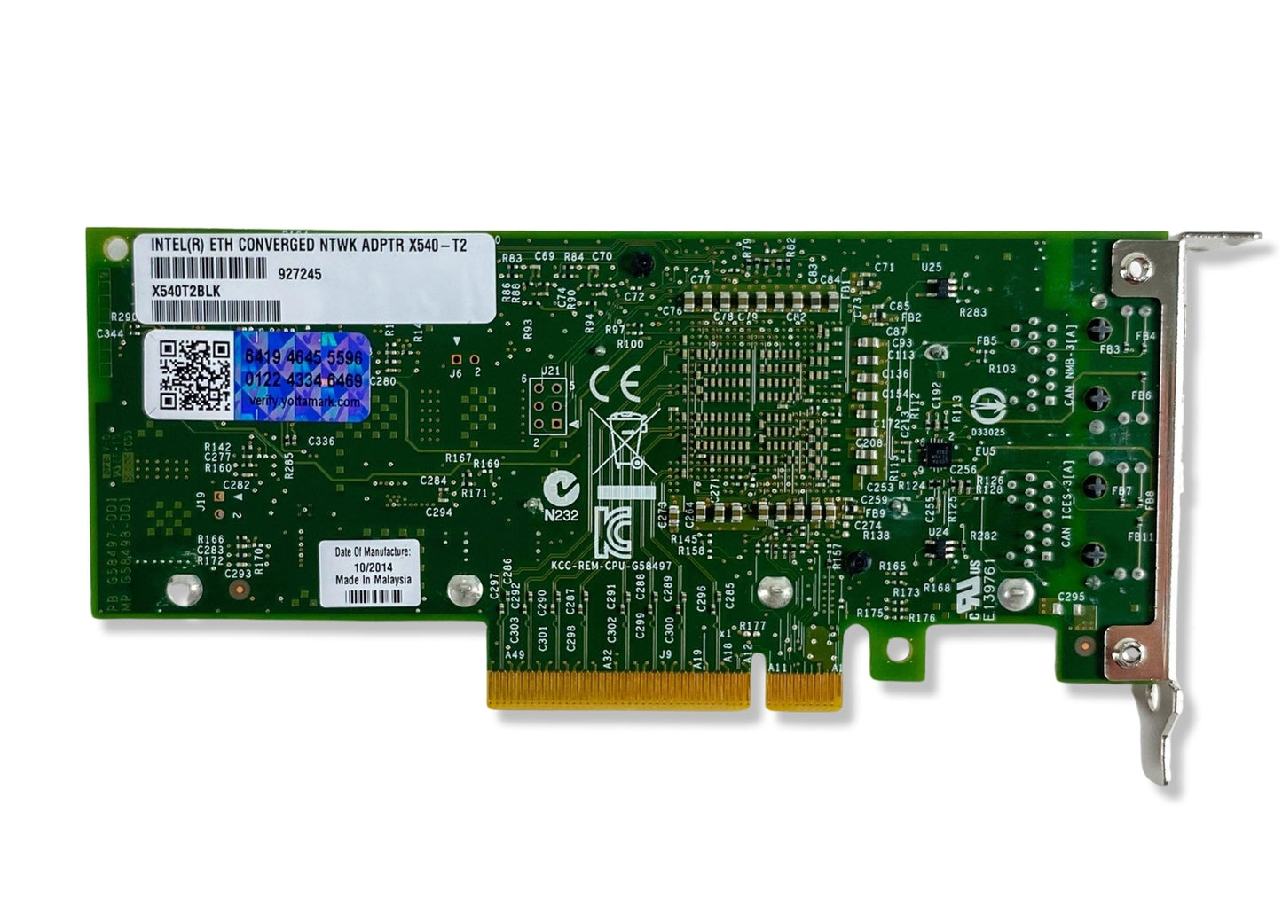 Intel X540-T2 Dual-Ports RJ-45 10GbE PCIe Low-Profile Converged Network Adapter