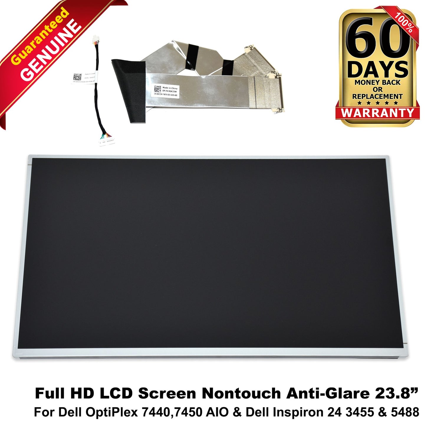 Dell Optiplex 7440 7450 23.8" FHD LCD Screen IPS Non-Touch MV238FHM-N10 1HM87