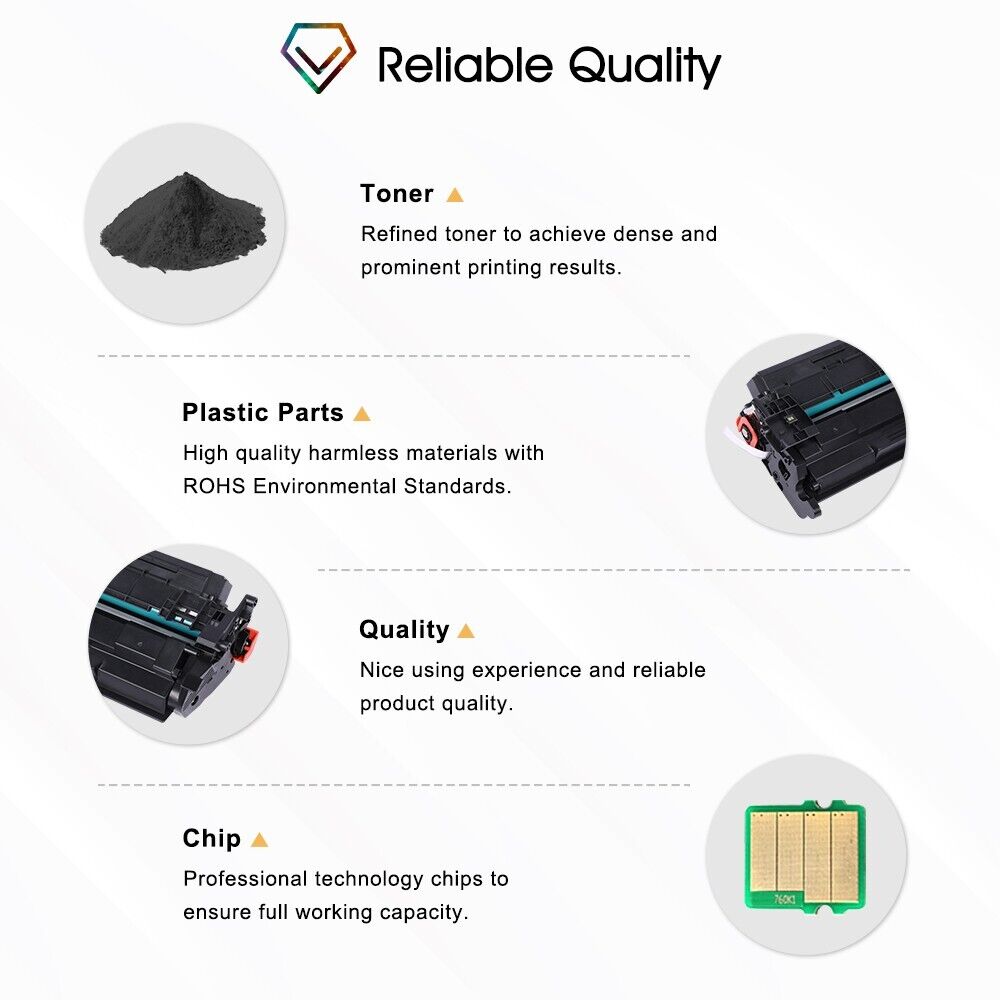 4PK CF258A 58A Toner Compatible with HP LaserJet Pro M404dn MFP M428fdw No Chip