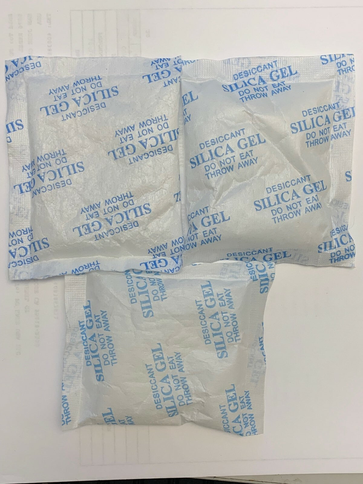 50 Pack of 30 Gram Silica Gel Desiccant Moisture Absorber Dehumidifier Pack Bag