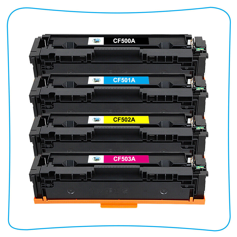 4 Pack High Yield 202A CF500A Toner Compatible With HP LaserJet M280nw M281fdn