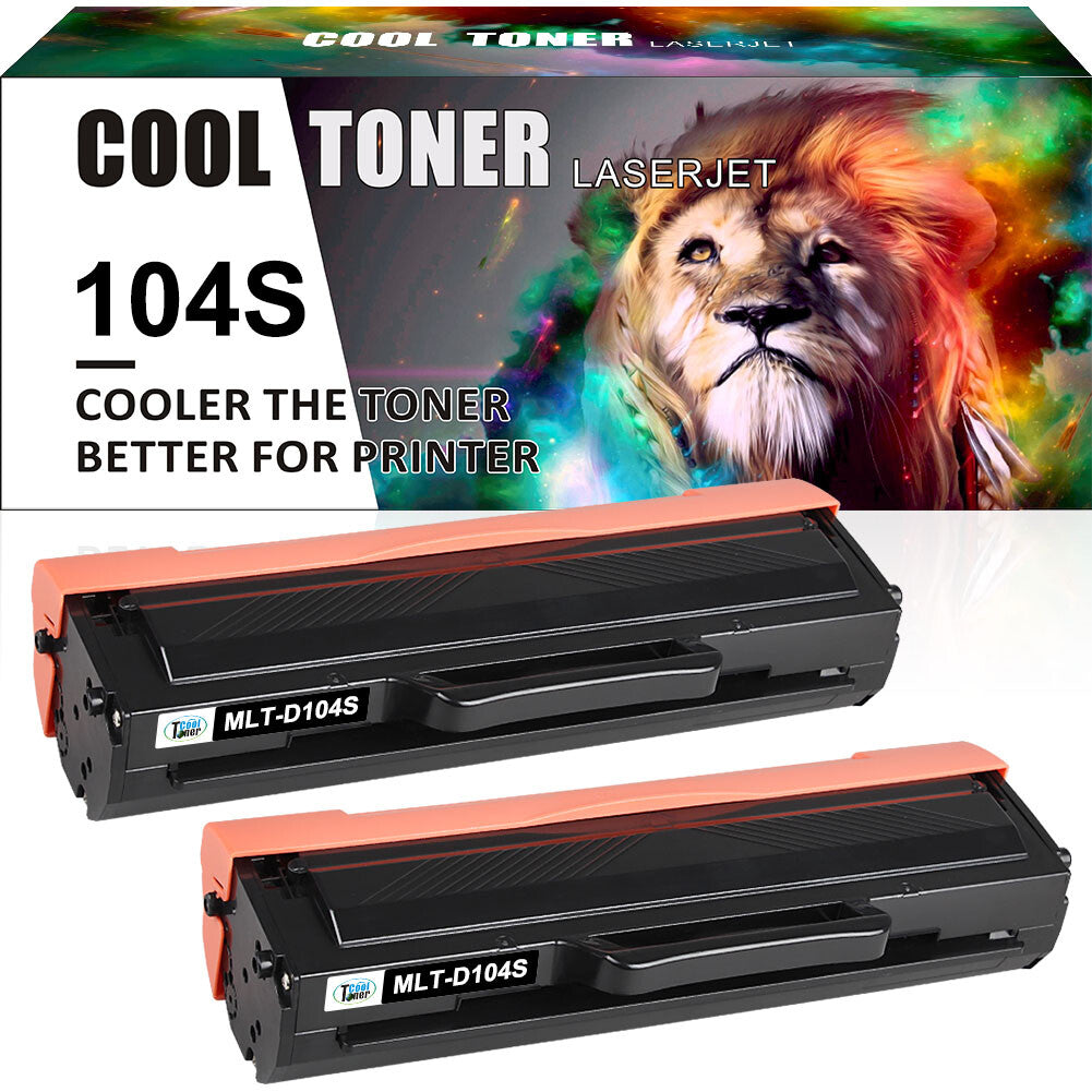 2-PacK Compatible MLT D104S D104S Toner Cartridge For ML-1865 Laser Printers