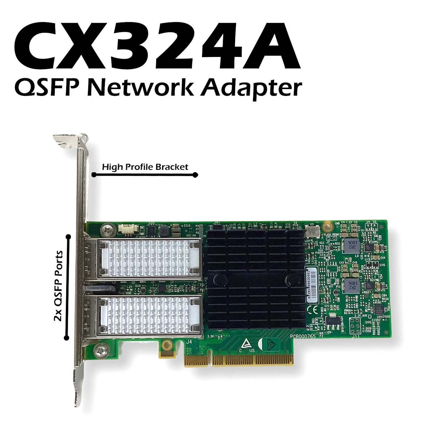 Dell Mellanox CX324A 40GB 2x Port CONNECTX-3 QSFP Full Height Network Card YHMMM