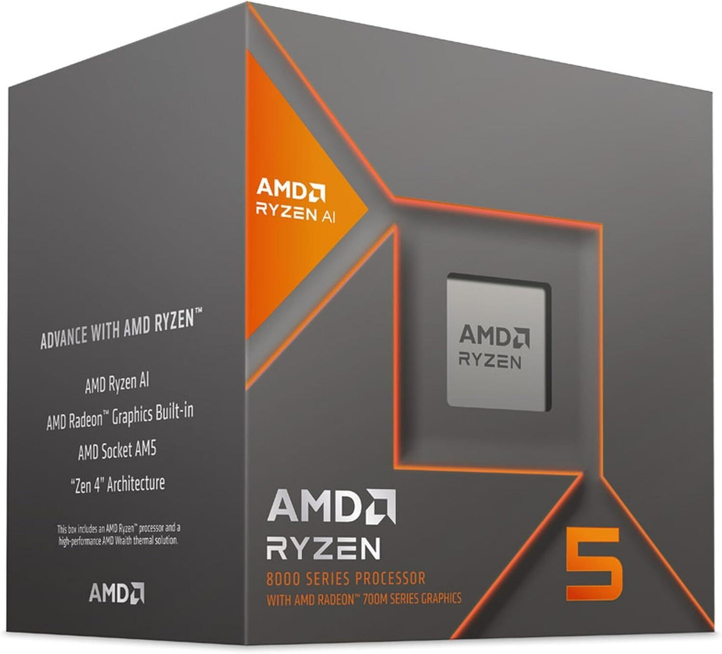 AMD Ryzen 5 8600G Processor (Zen 4) 6-Core 4.3GHz AM5 65W CPU 100-100001237BOX