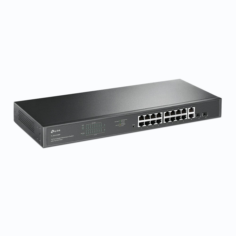 TP-Link TL-SG1218MP | 18-Port 1000Mbps Gigabit Rack Mount Switch | 16* PoE+ Port