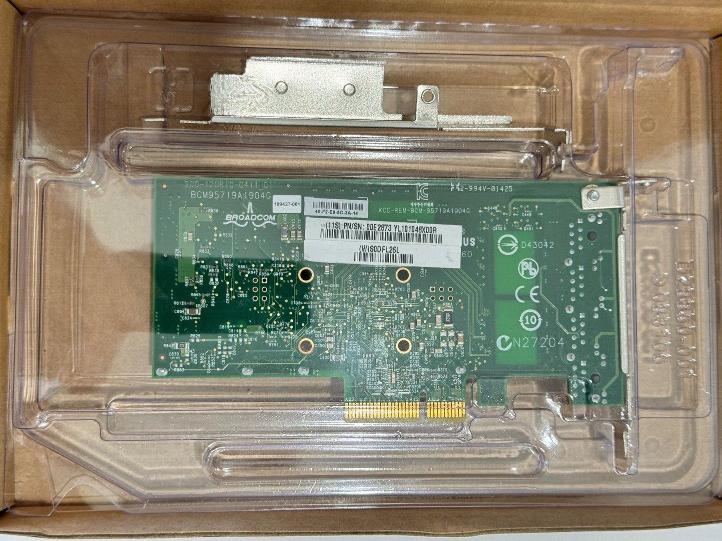 IBM Broadcom 00E2873 BCM95719 Quad-Port PCI-e 1Gbps Network Card Both Brackets