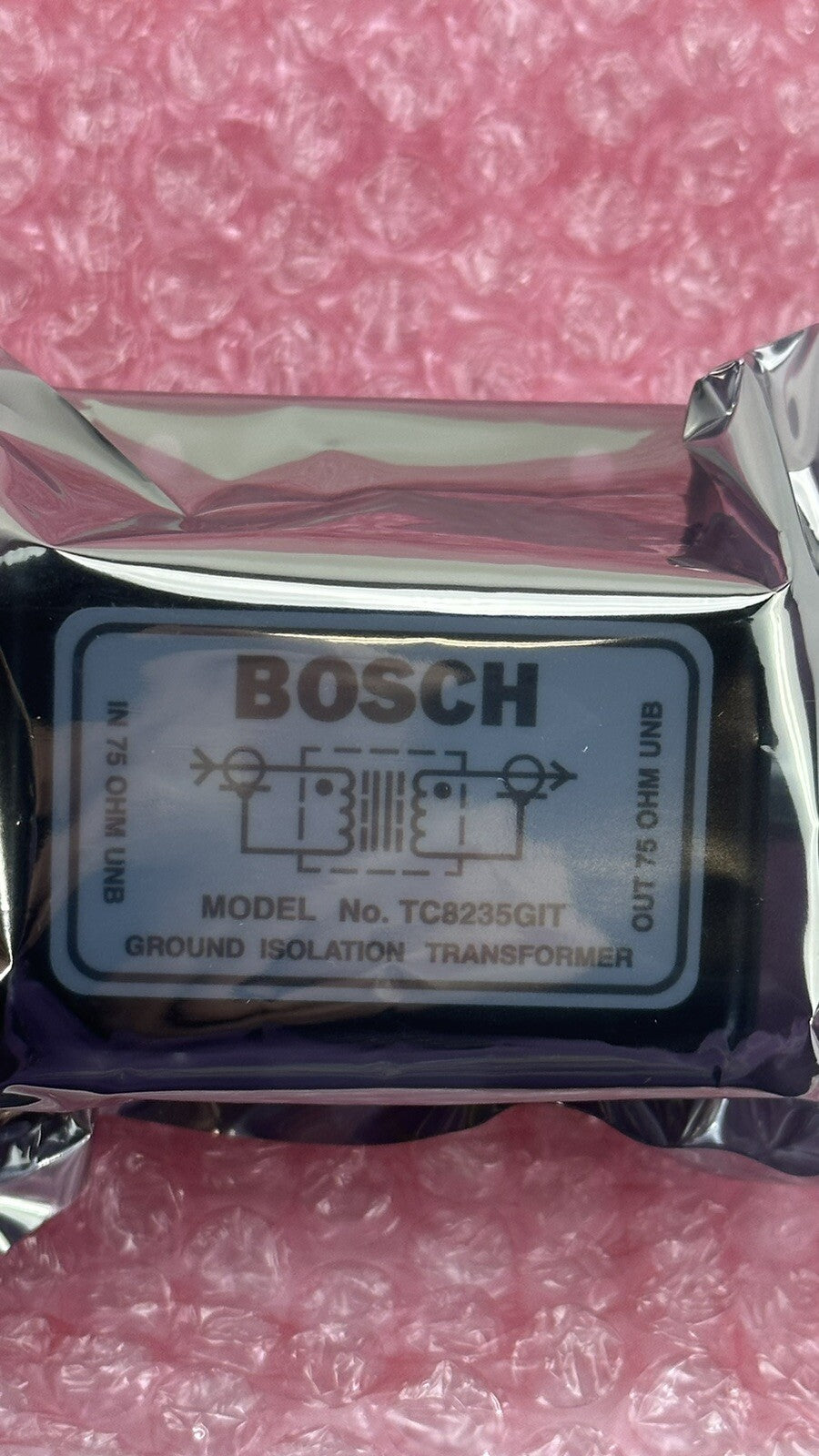 Bosch TC8235GIT Ground Loop Isolation Transformer for Video/Data Lines 75Ohm BNC