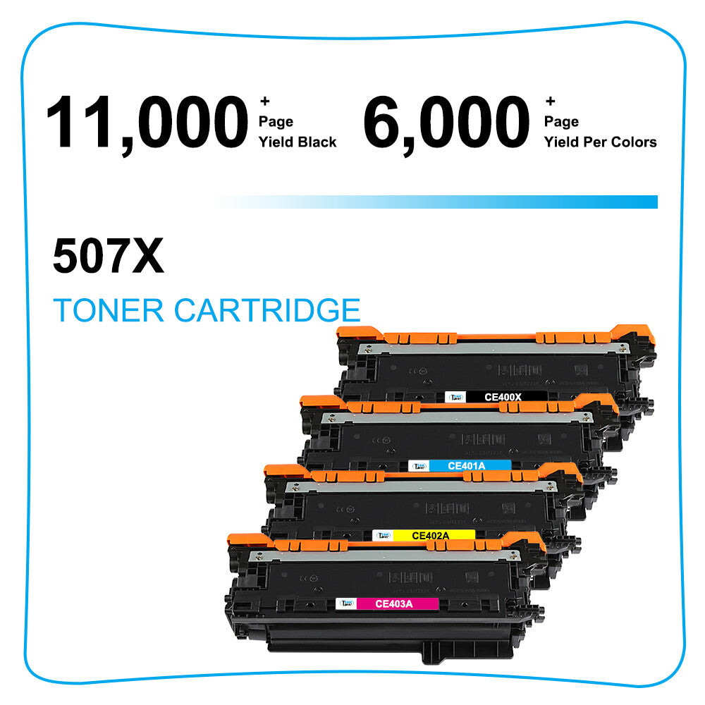 10 x CE400X Toner Compatible With HP 507X LaserJet Pro 500 M551n M570dn M575dn