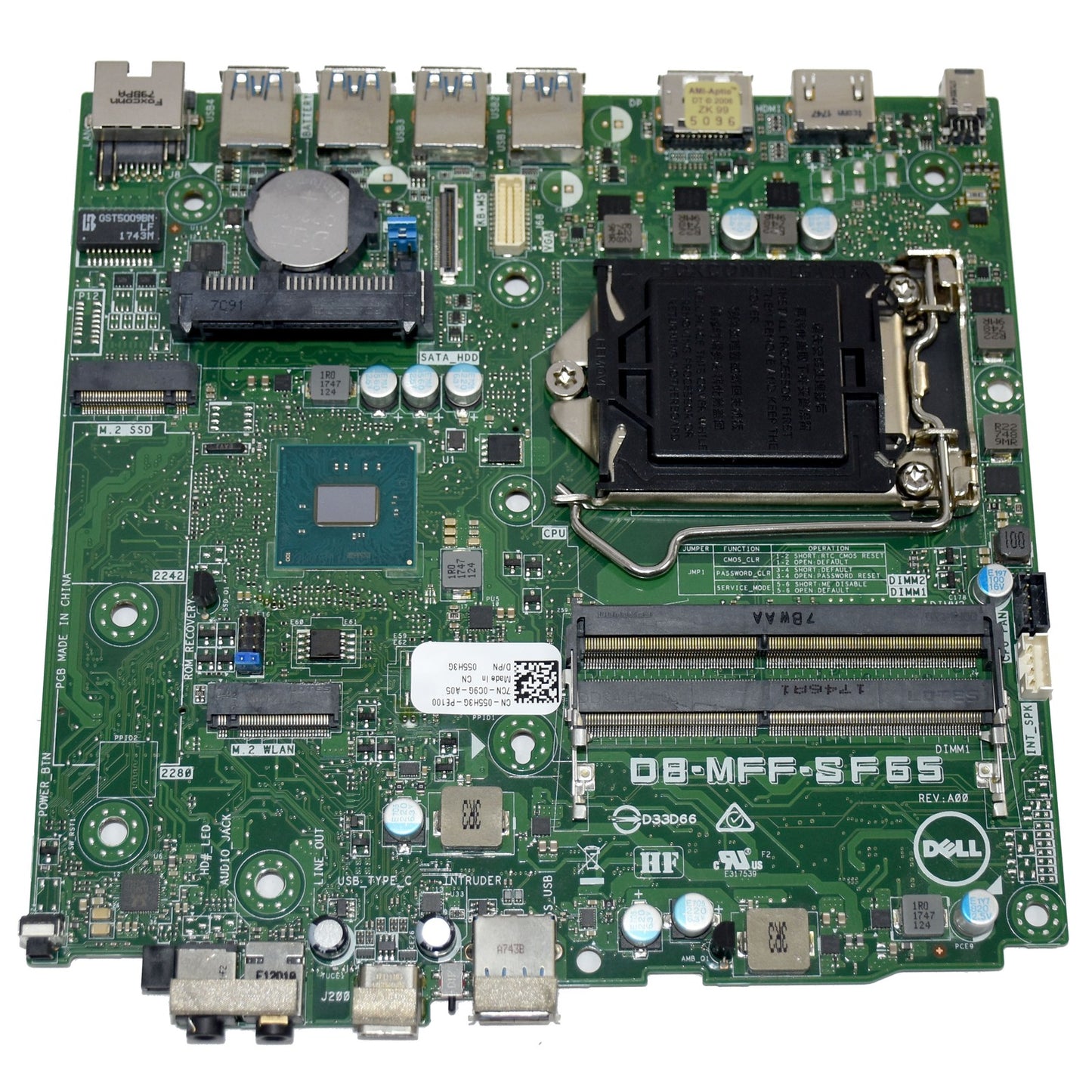 Dell OptiPlex 7050 Micro Motherboard Socket LGA1151 DDR4 D8-MFF-SF65 55H3G