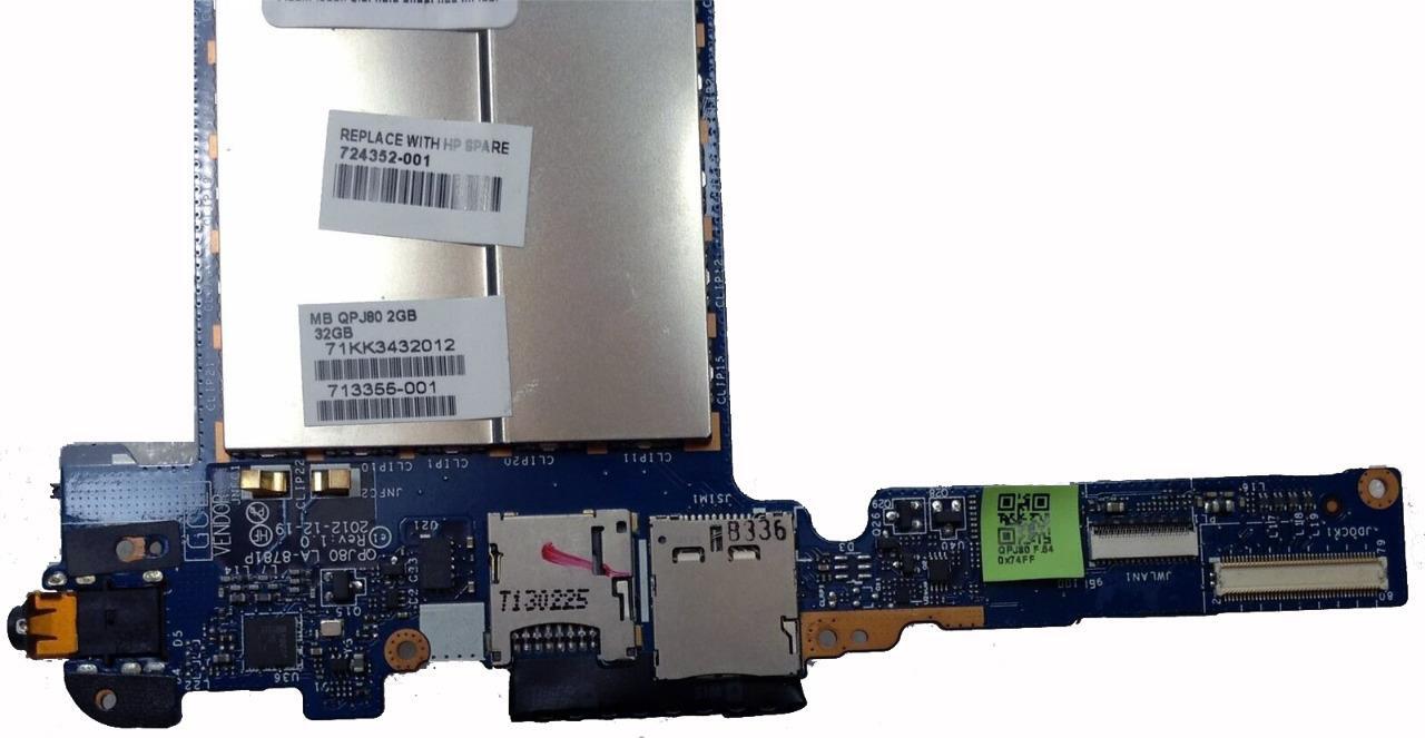 HP ElitePad 900 1000 G1 Tablet 724352-001 713356-001 32GB Z2760 Motherboard