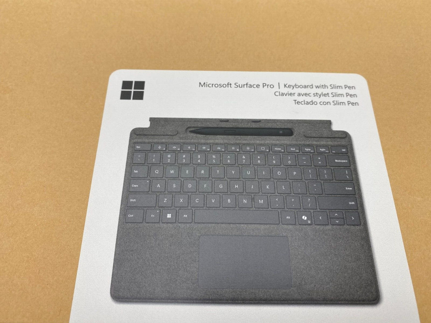 Microsoft Surface Pro Keyboard with Slim Pen for Business (Platinum) 8X8-00164