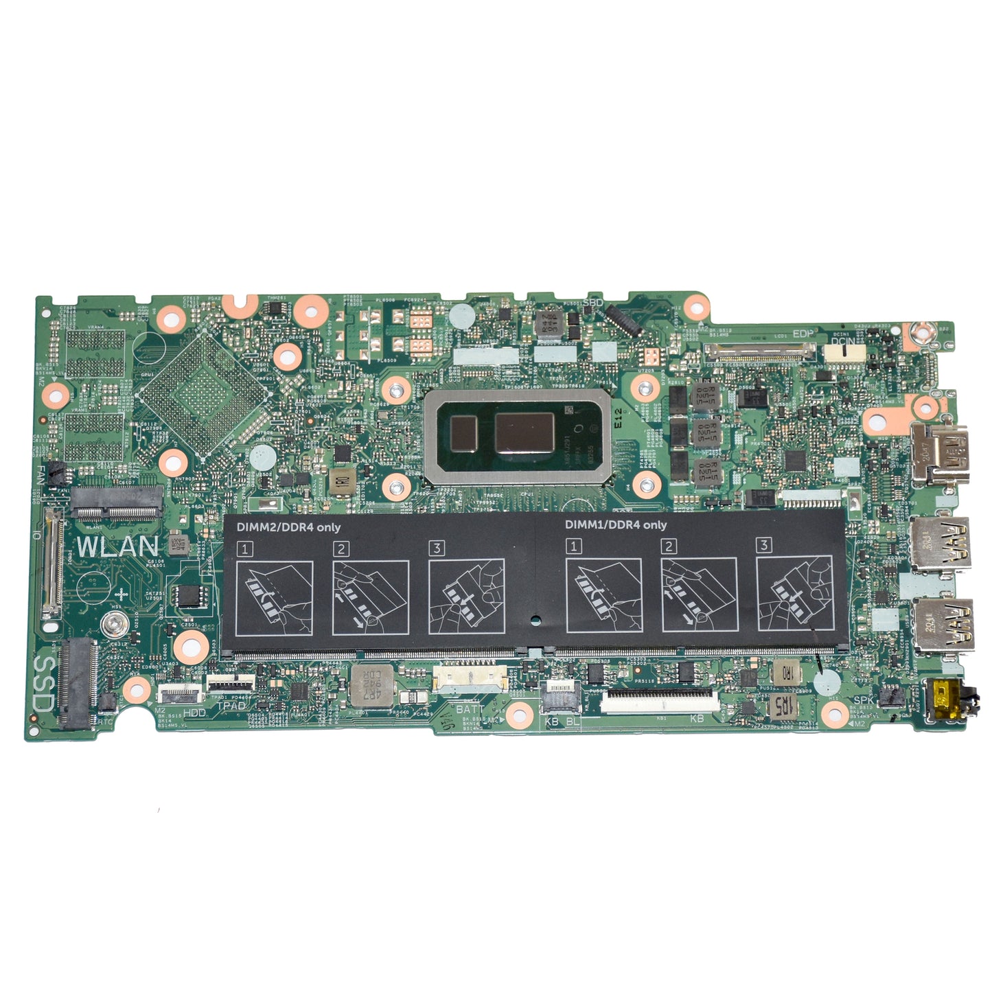 Dell Inspiron 14 5481 2-in-1 Motherboard Core i5-8265U 1.6GHz Quad Core 9FWFN