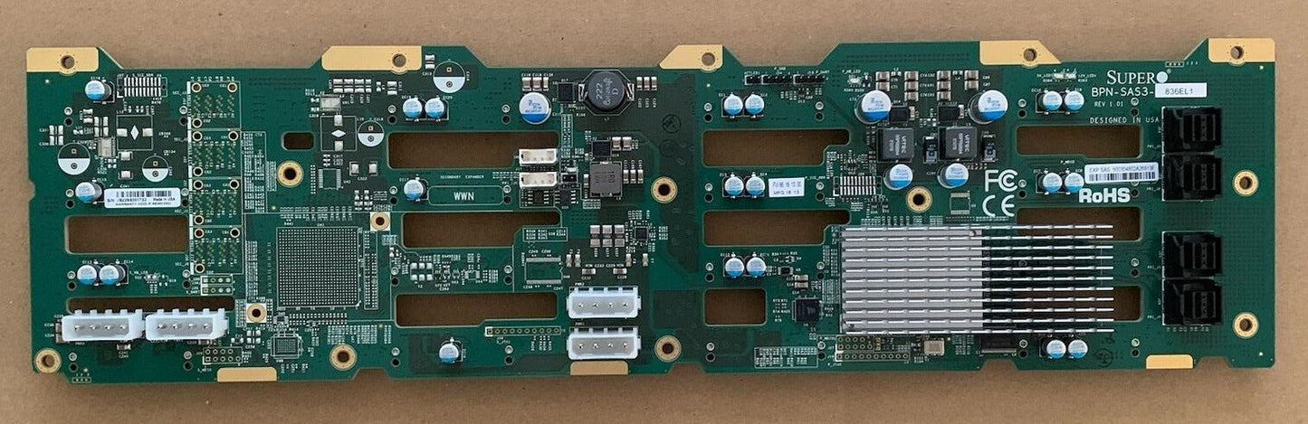 SuperMicro BPN-SAS3-836EL1 16-port 3U SAS3 12Gbps single-expander backplane (NOT FOR HOME PC)