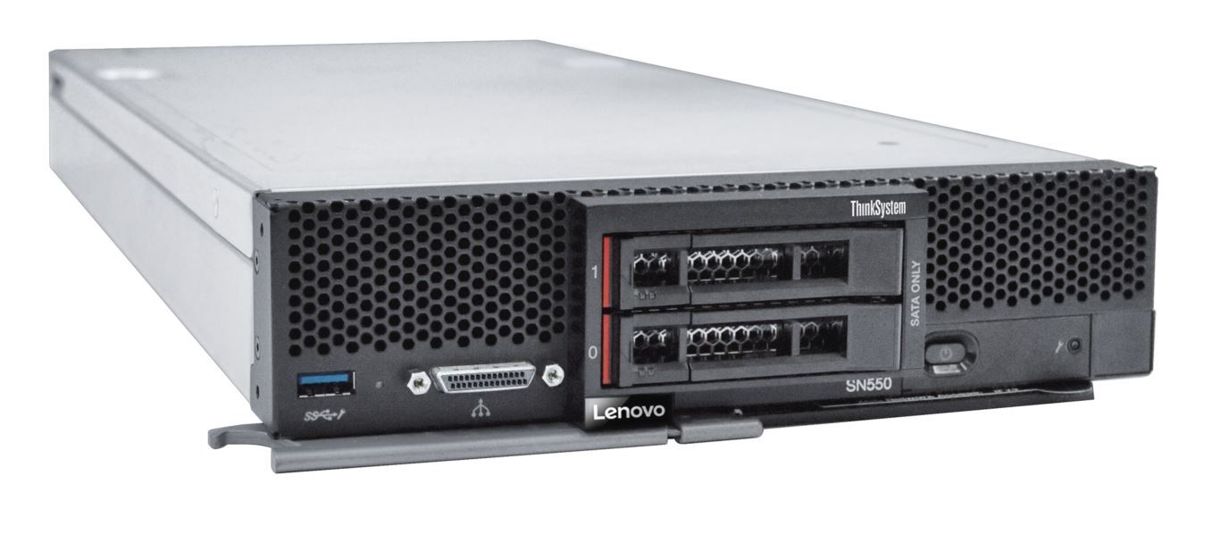 Lenovo ThinkSystem SN550 Server Node Xeon Silver 4208 32GB RAM 4x 10GE SATA/NVMe