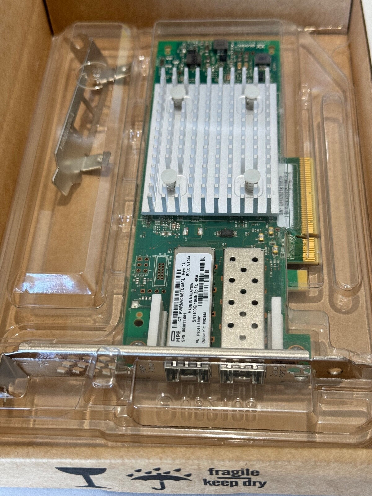 HPE P9D94A SN1100Q QLE2692-HP 16Gb 2P Dual Port FC HBA 853011-001