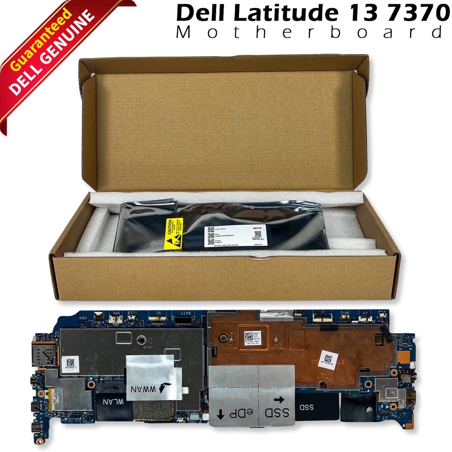 Genuine Dell Latitude 13 7370 Motherboard Intel M5-6Y54 8GB T73T5 1Y20Y 4MYV6