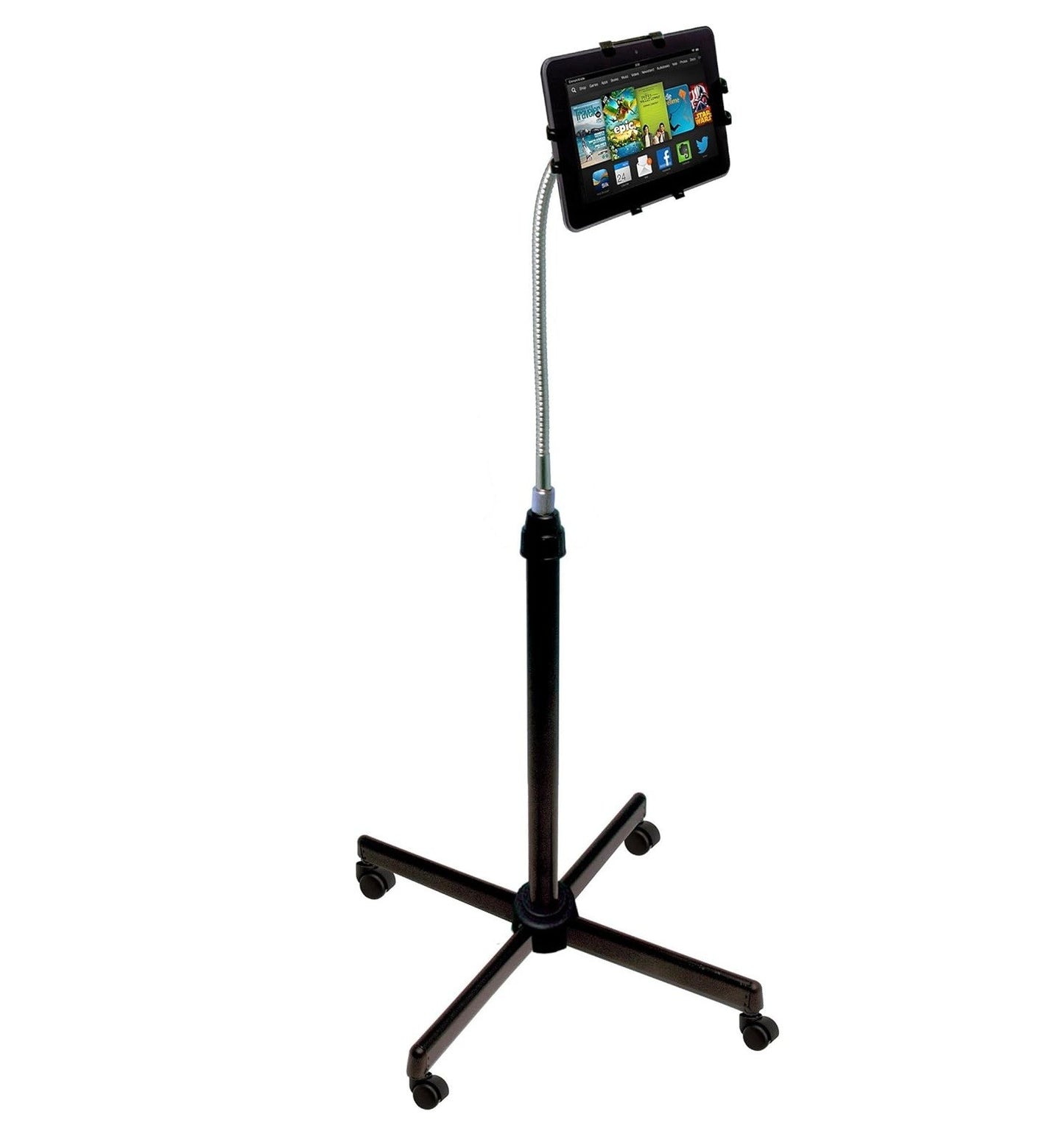 CTA Universal Height-Adjustable Gooseneck Floor Stand 9.7-10.1" Tablets PAD-UAFS