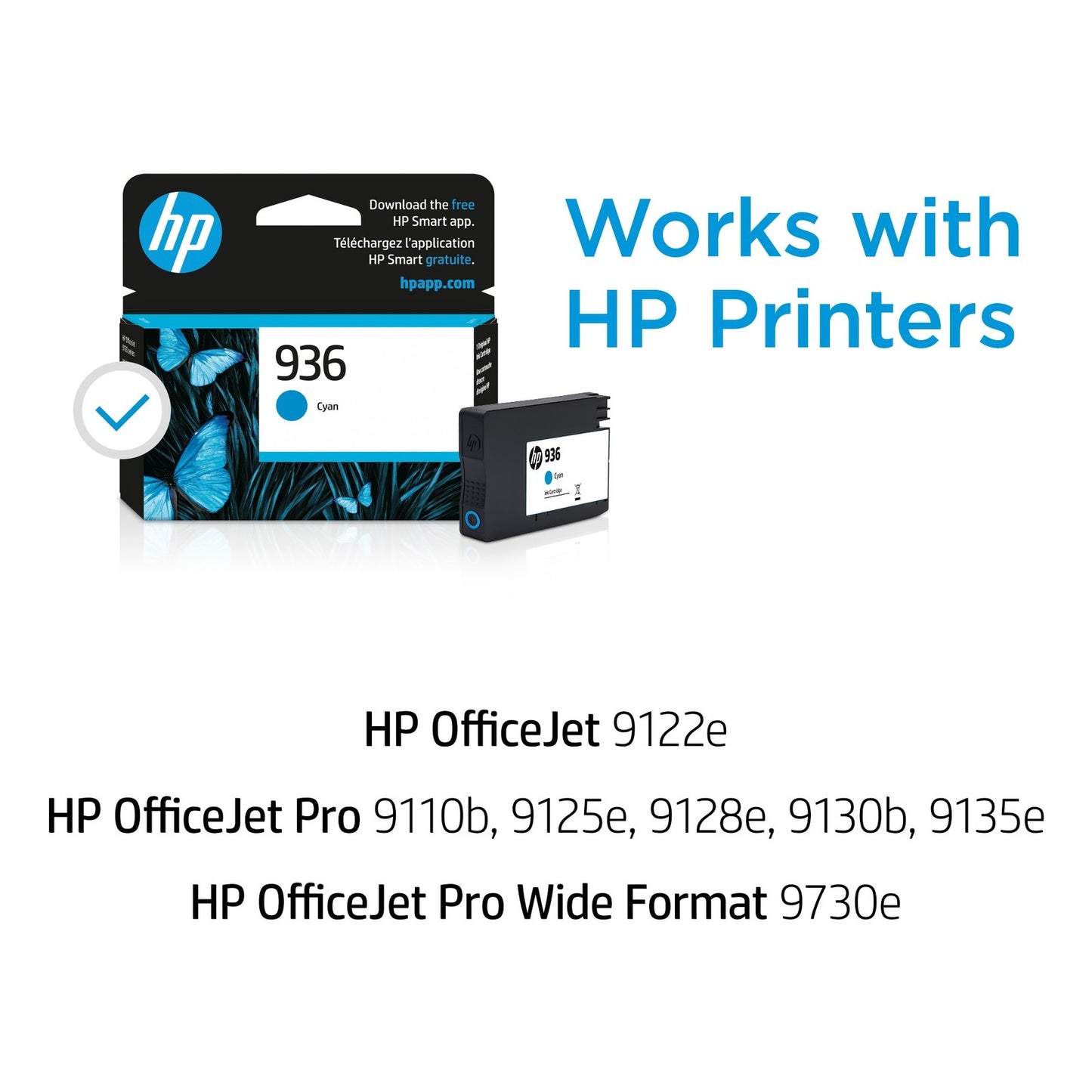 HP 936 Cyan Original Ink Cartridge, ~800 pages, 4S6U9LN