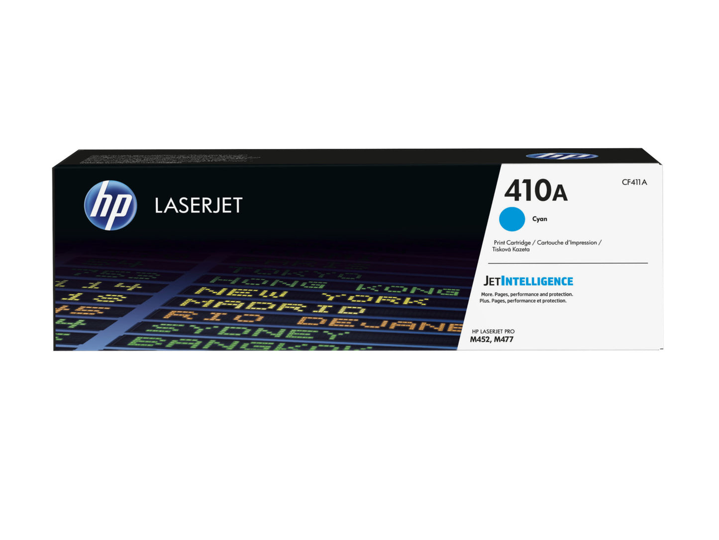 HP 410A Cyan Original LaserJet Toner Cartridge, ~2,300 pages, CF411A