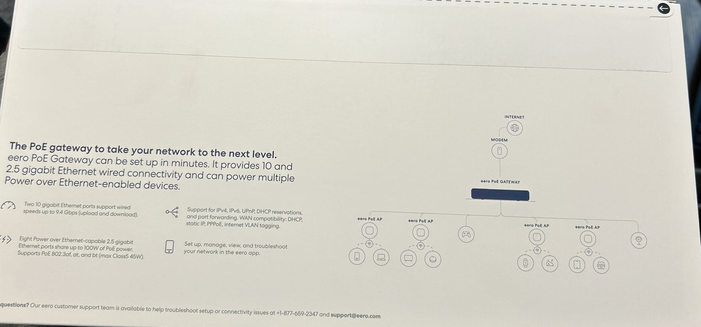 Eero U021121 PoE Mesh Network Gateway Switch - 9.4Gbps
