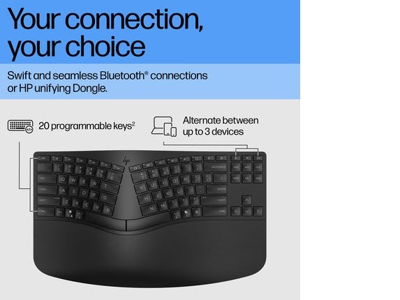 HP 965 Ergonomic Wireless Keyboard for business