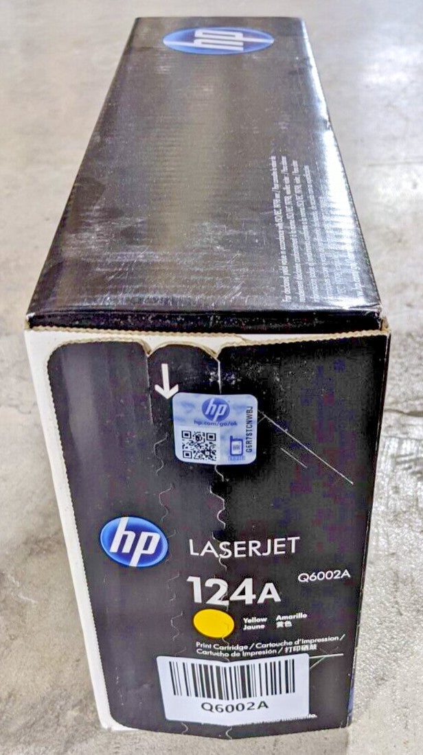 Genuine HP 124A Q6002A Yellow Toner Cartridge 2K Page HP 1600 2600 2605 MFP NEW