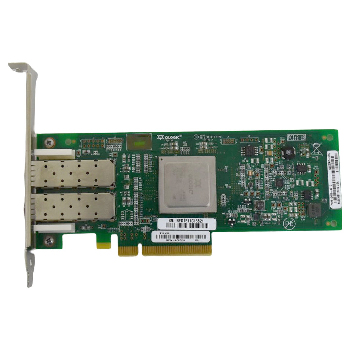 QLogic 8GB FC Dual Port HBA N2XX-AQPCI05 QLE2562-CSC 2-Port Fiber Channel Card