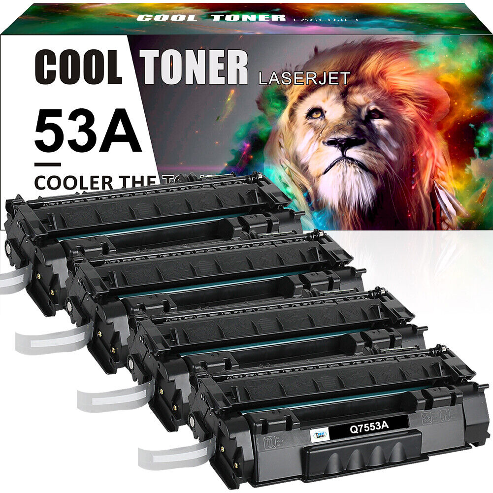 4 Pack Q7553A Laser Toner for HP Laserjet P2015, M2727