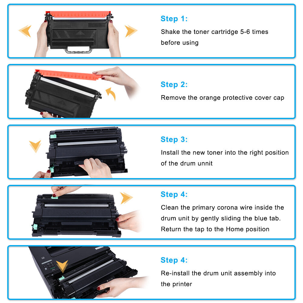 8PK Toner Compatible With Brother TN880 HL-L6200DW MFC-L6700DW DCP-L6600DW L5900