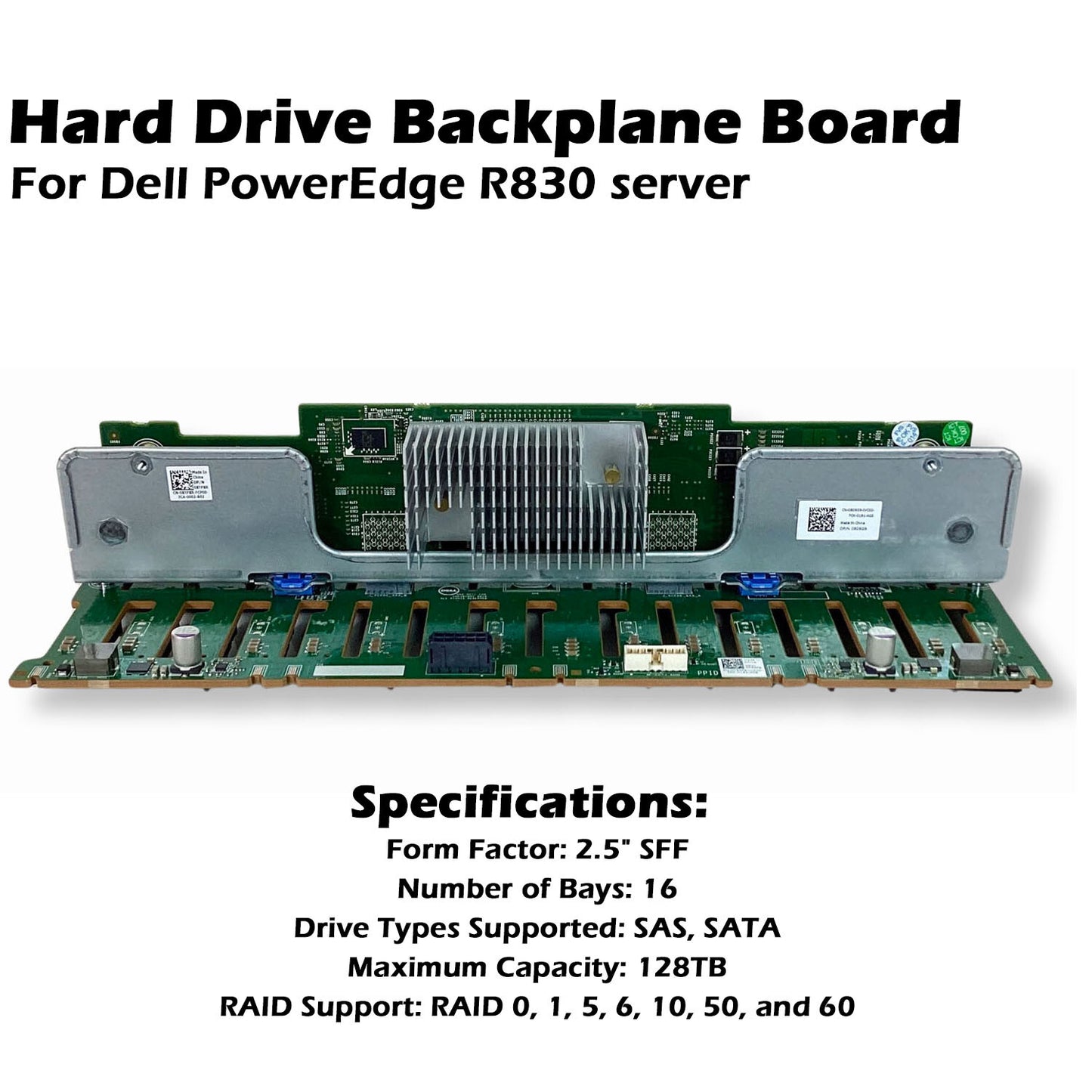 Dell PowerEdge R730 R830 2.5" SFF 16-Bay Hard Drive Backplane Assembly 809G9