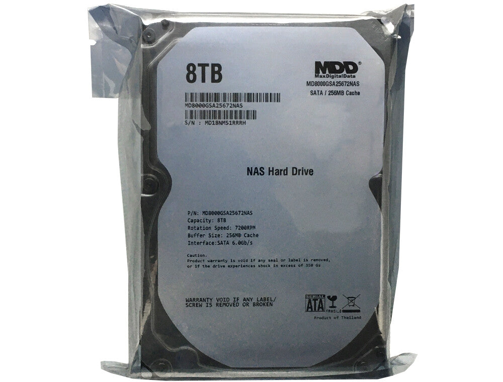 MDD 8TB 7200RPM 256MB Cache SATA 6.0Gb/s 3.5" Hard Drive for NAS Network Storage
