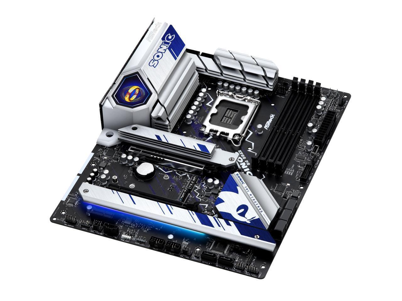 ASRock Z790 PG SONIC Intel LGA1700 ATX Mainboard , 4 slots DDR5, PCIE 5.0 x16,
