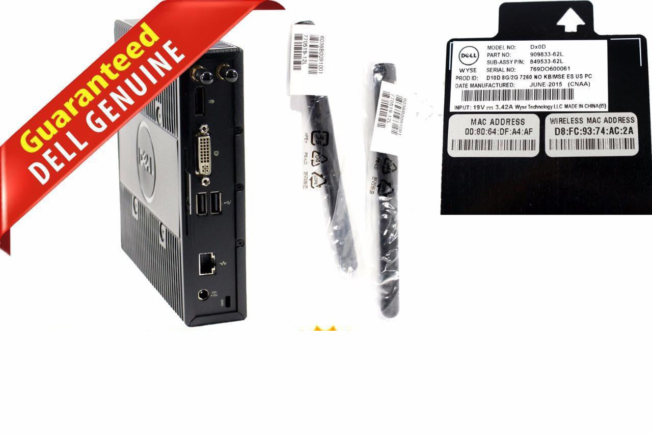 Dell Wyse 5012-D10D Thin Client 2GB-RAM 2GB-Flash ThinOS 909833-62L+Device Only