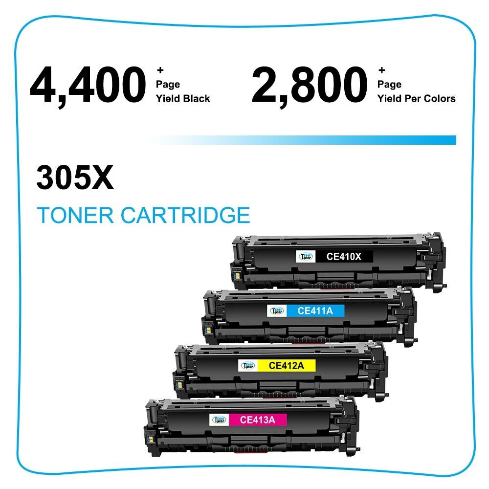 4P CE410X-CE413A 305X Toner For HP LaserJet Pro 300 400 Color MFP M375nw M451nw