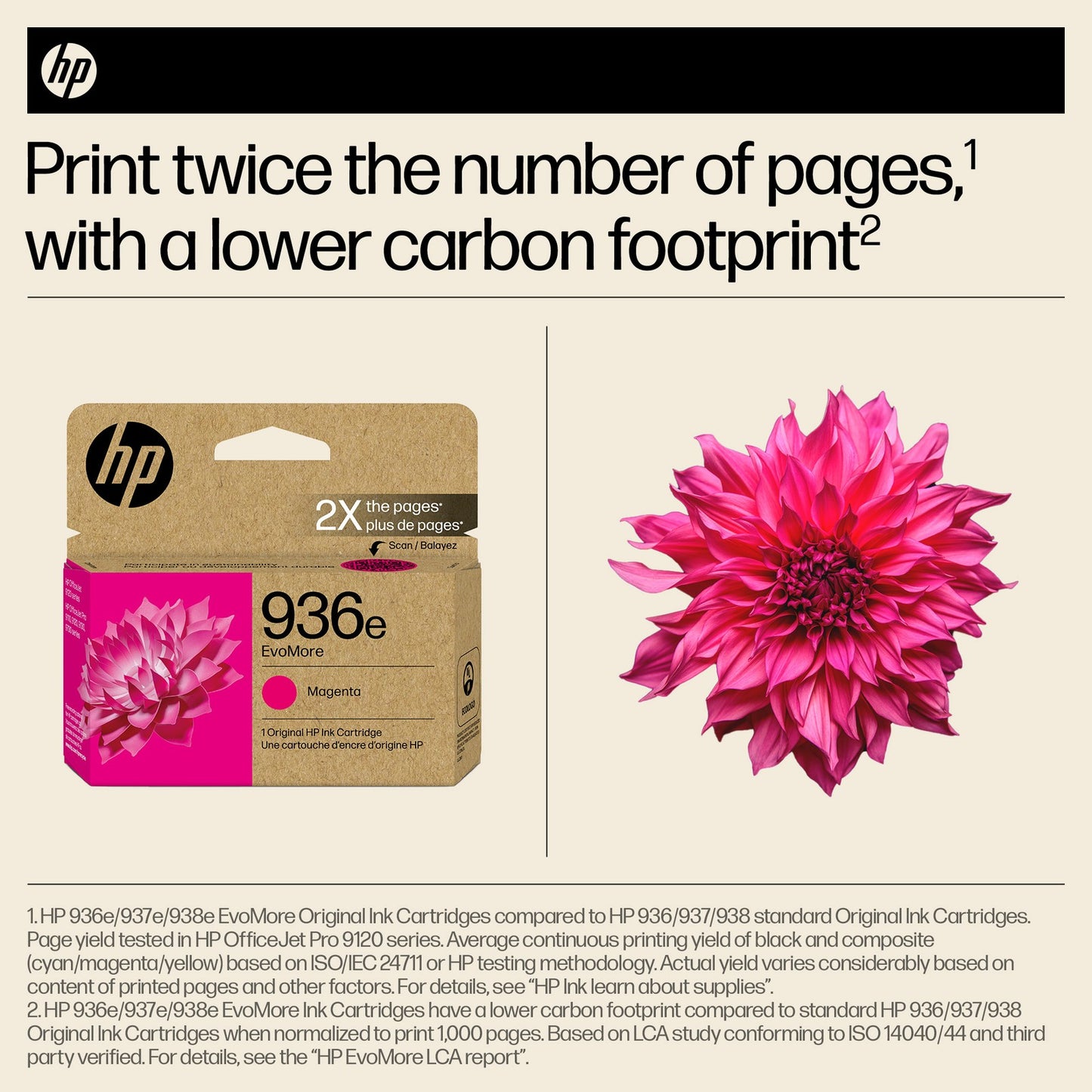 HP 936e EvoMore Magenta Original Ink Cartridge, 1,650 pages, 4S6V4LN