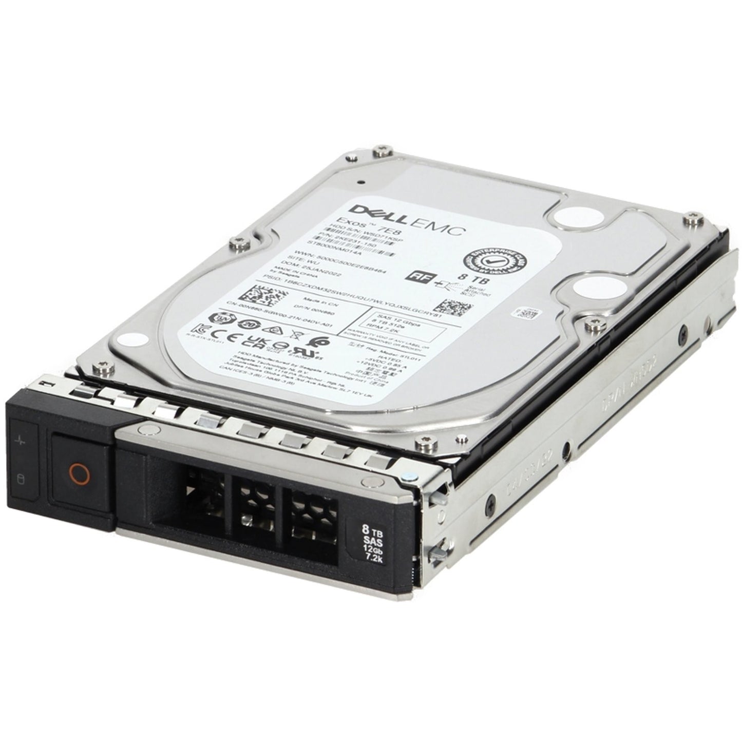 Dell 8TB 7.2K 512e 12Gbps NL SAS 3.5 HDD Exos 7E8 (14A) (0N660-COL-OSTK) (NOT FOR HOME PC)