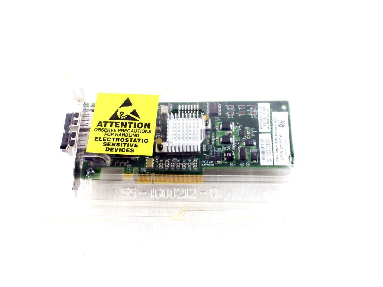 Dell 7T5GY Brocade 825 2-Port FC Host Bus Adapter Card BR-825 w/2 8Gb SFP 5GYTY