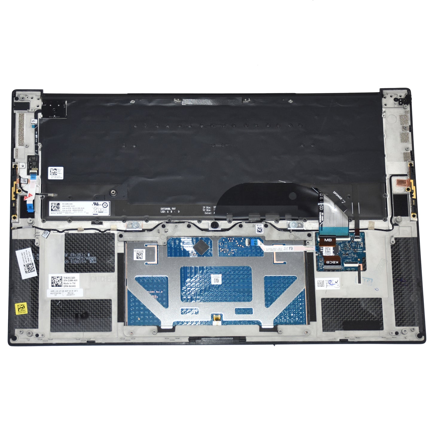 Dell XPS 15 9500 US Intl Keyboard Touchpad Palmrest Killer AX1650s 6JV4G 08NGH