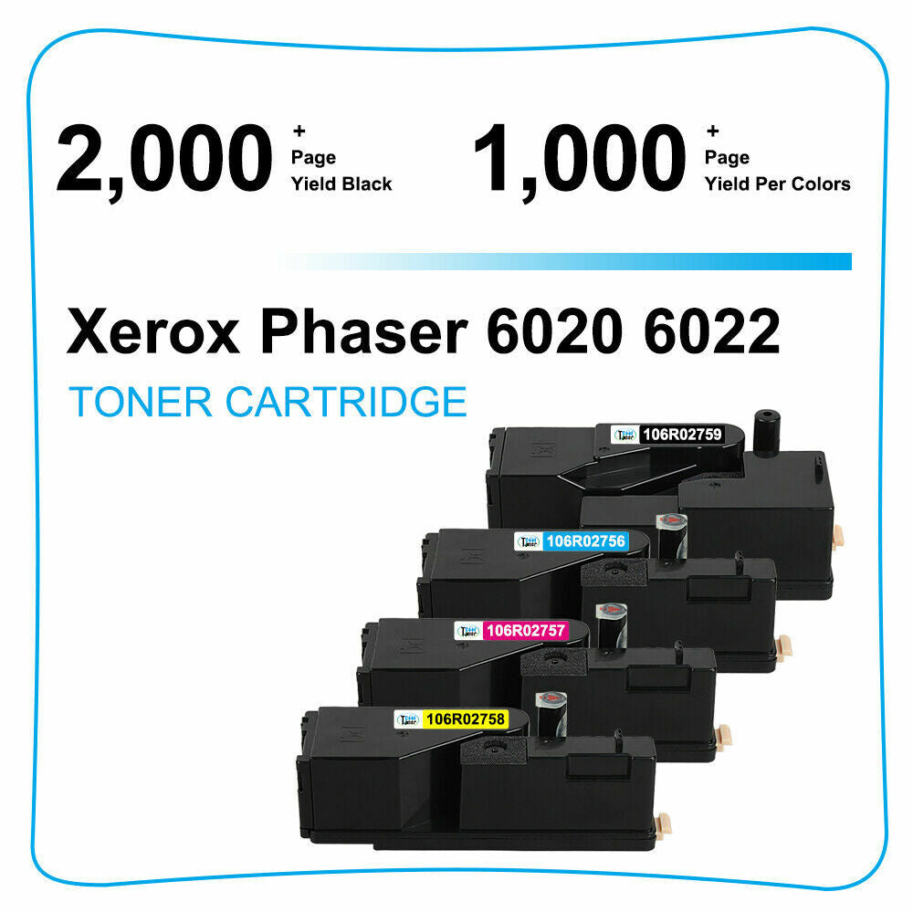 16 Pack Color Toner Compatible for Xerox WorkCentre 6027 6025 Phaser 6022 6020