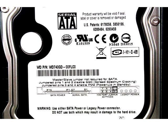74GB WD Raptor WD740GD00FLC0 10000 RPM 3.5" SATA Hard Drive WD740GD-00FLC0 T953J