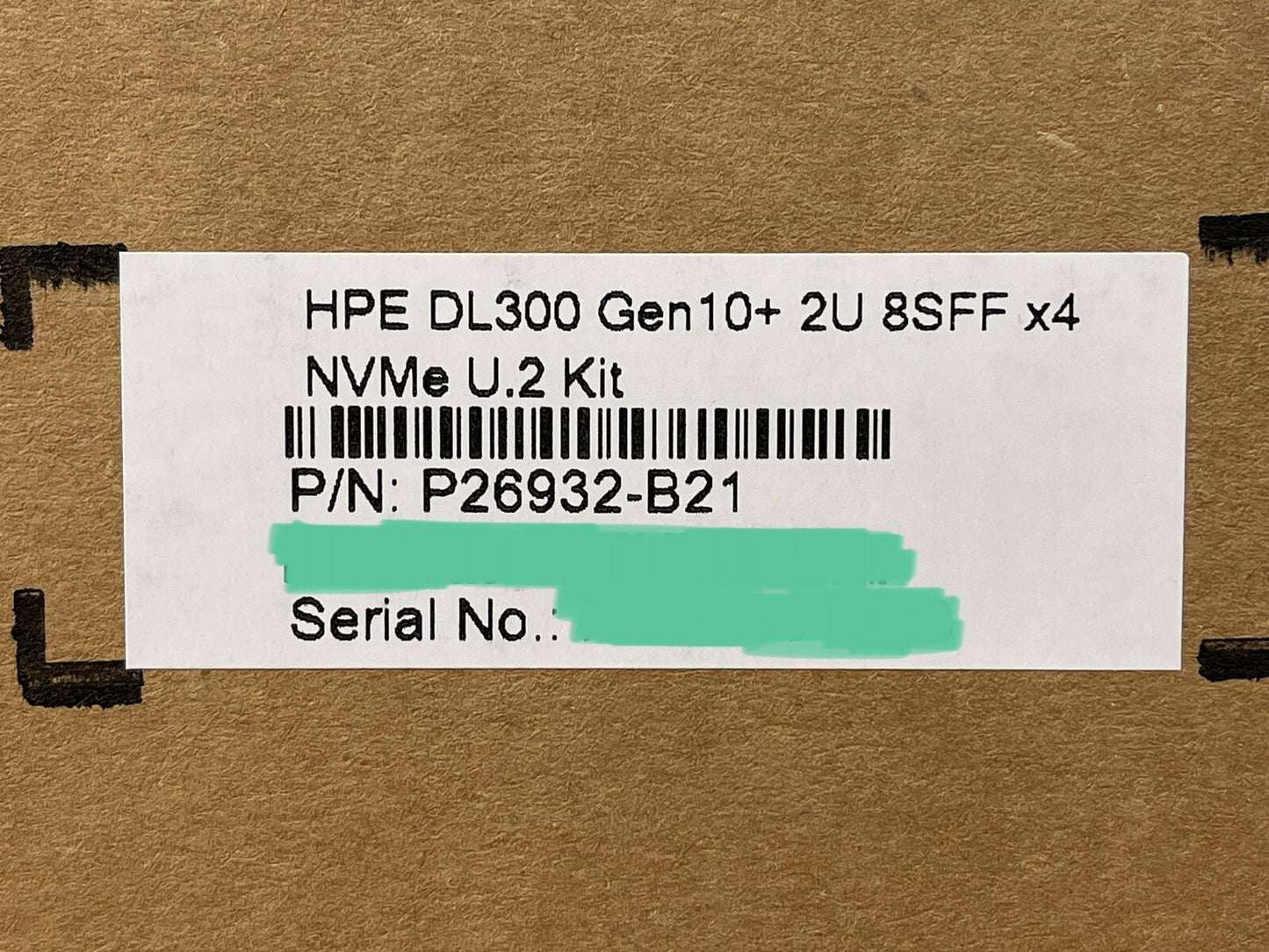 HPE DL385 DL380 Gen10/Plus/V2/Gen11 8SFF x4 NVMe U.2 SSD BC Kit Cage+Power Cbl