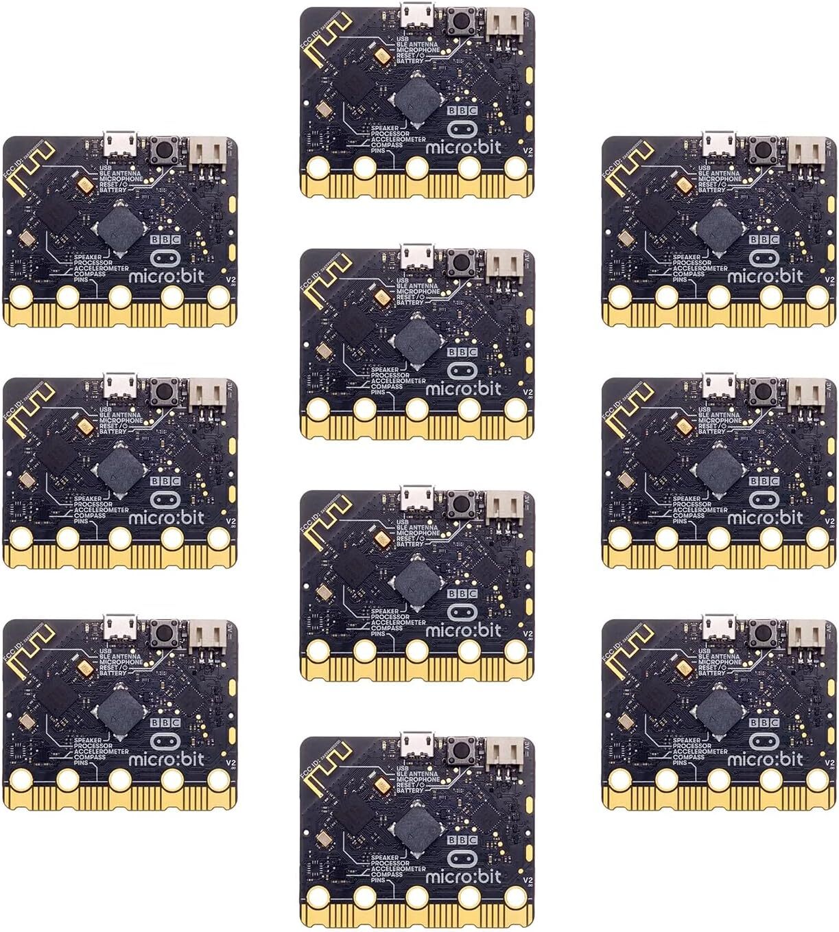 Micro:bit Club BBC micro:bit V2 Club USB cable Battaery holder x10 kit MEFV22C