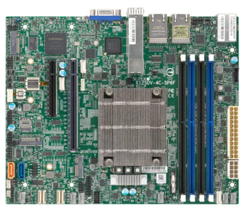 SuperMicro X12SDV-4C-SP6F MB - Embedded FlexATX, Xeon ICX-D, Dual 25GSFP28