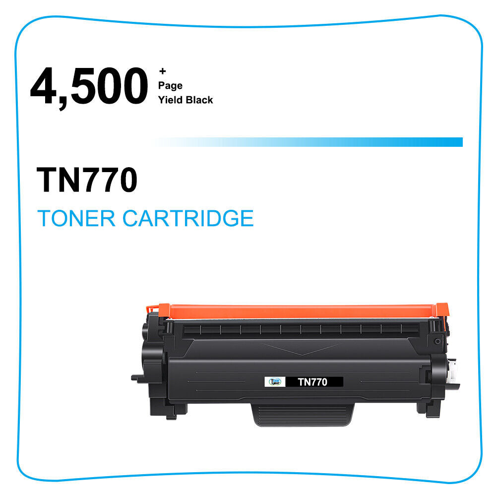 10x TN-770 Toner Compatible With Brother TN770 HL-L2370DW HL-L2350DW MFC-L2730DW