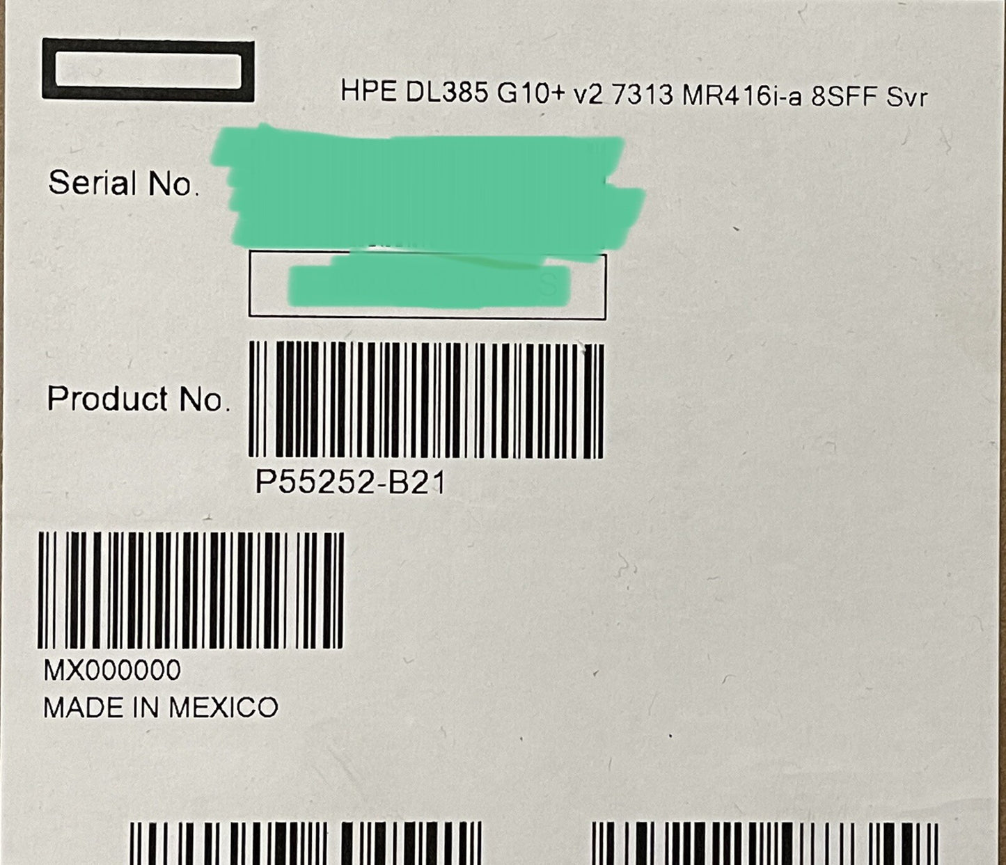 HPE DL385 Gen10+Plus V2 EPYC 7313 32GB RAM 8xSFF MR416i-a 800W PSU SATA/SAS/NVMe (NOT FOR HOME PC)