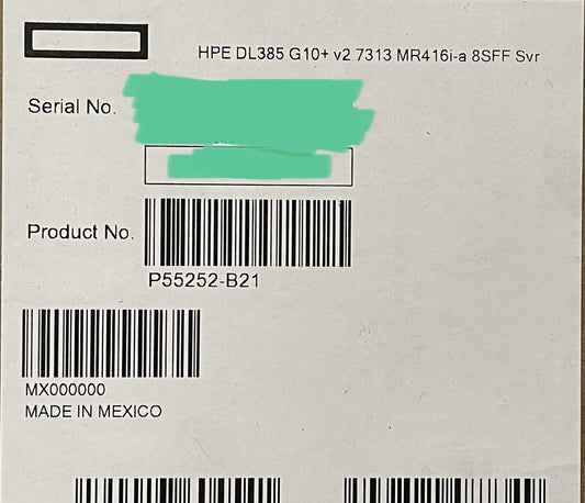HPE DL385 Gen10+Plus V2 EPYC 7313 32GB RAM 8xSFF MR416i-a 800W PSU SATA/SAS/NVMe (NOT FOR HOME PC)