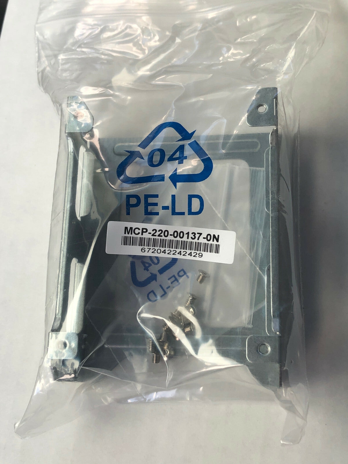 Supermicro MCP-220-00137-0N HDD bracket for 2x 2.5"HDD (use std 2.5" HDD hole)