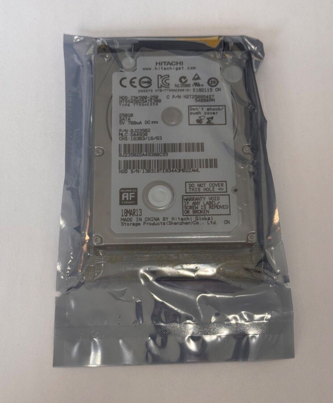 Hitachi HTS545025A7E380 250GB 0J23502 2.5 Laptop PS3 Playstation 3 HDD