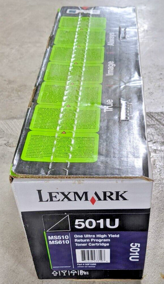 Genuine Lexmark 501U Black High Yield Toner Cartridge 20K Page MS510dn MS610 NEW